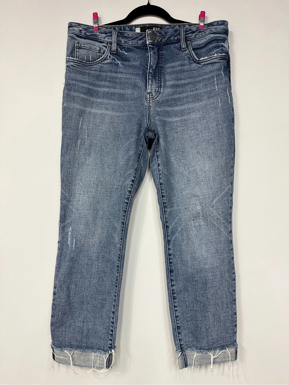 KUT from the Kloth Catherine Fab AB Boyfriend Jeans Blue Waist 10